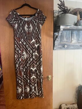 Brown Patterned Women’s Maxi Dress